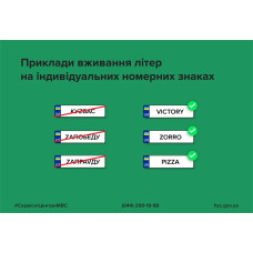 Персональные украинские автономера с символами Z и V официально запрещены